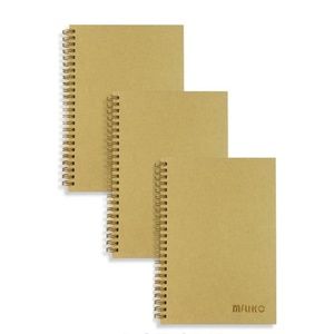 A5 SIZE KRAFT PAPER 3 NOTEBOOKS(DOT,SQUARE,RULED)